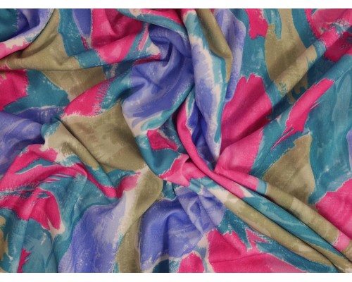 Single Jersey Printed Fabric - Abstract petals